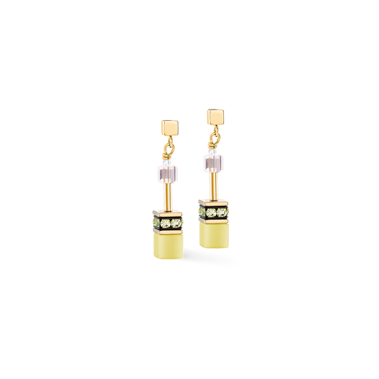 GeoCUBE® Iconic earrings Olive Blossom
