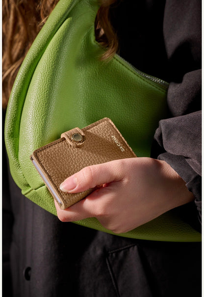 Secred mini wallet Pebble Leather- Cappucino