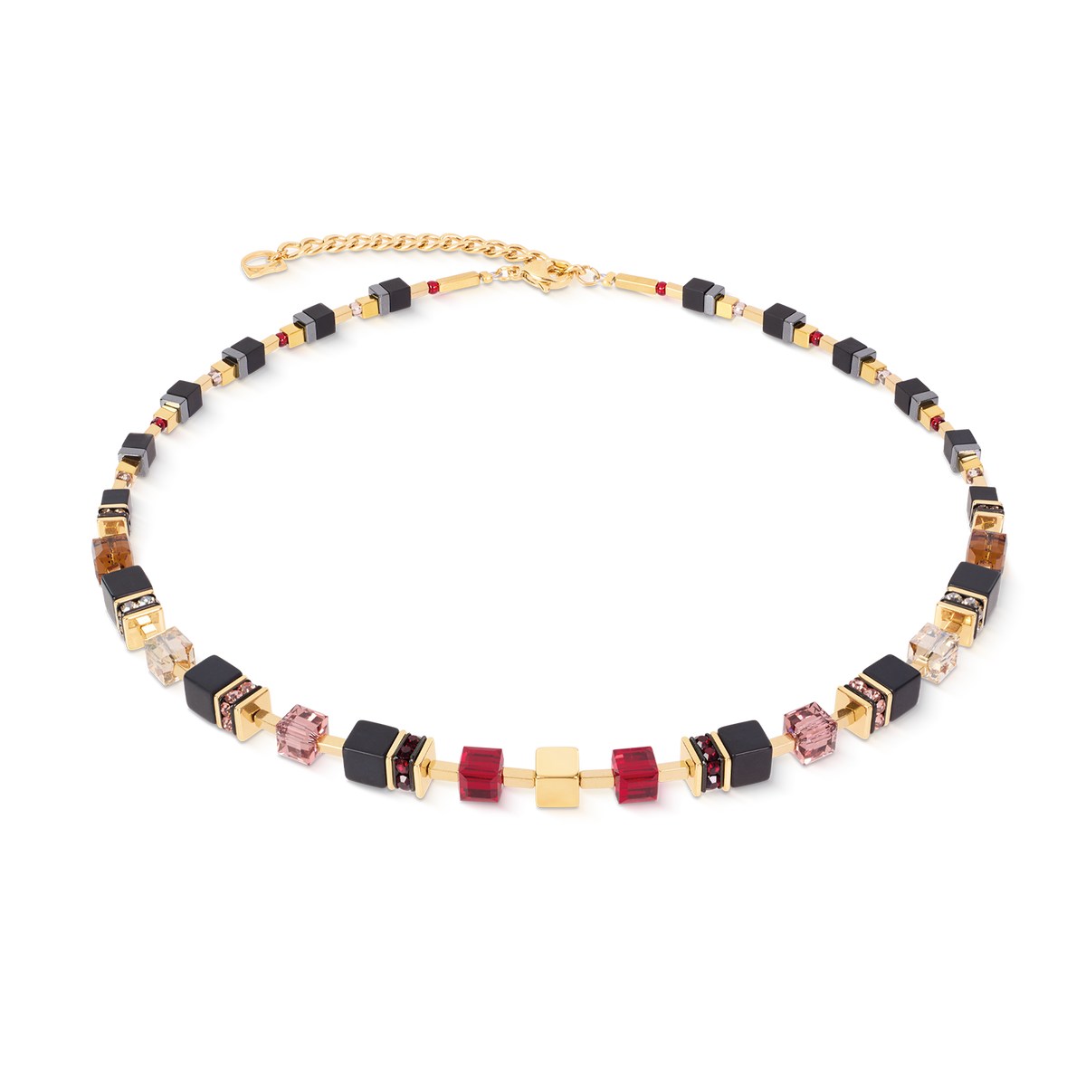 GeoCUBE® Precious Classic Necklace Ruby Noir