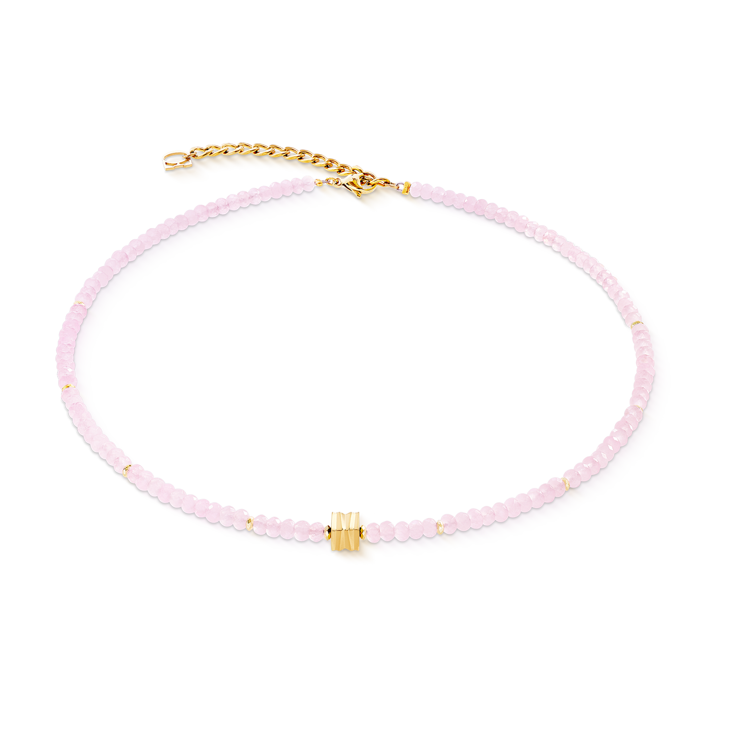 Necklace Wave Essence Pink Jade Gold