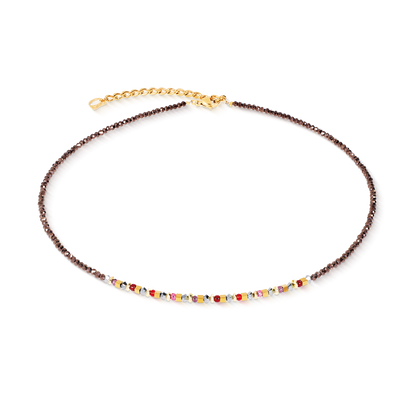 Necklace Golden Whisper brown-red