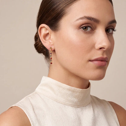 Earrings Golden Whisper brown-red