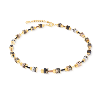 Necklace Urban Nature Cube beige-gold