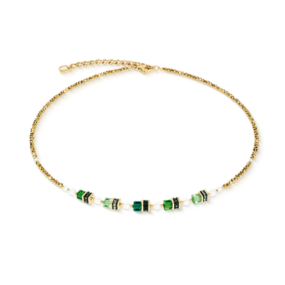 Necklace Sparkling Princess gold-emerald