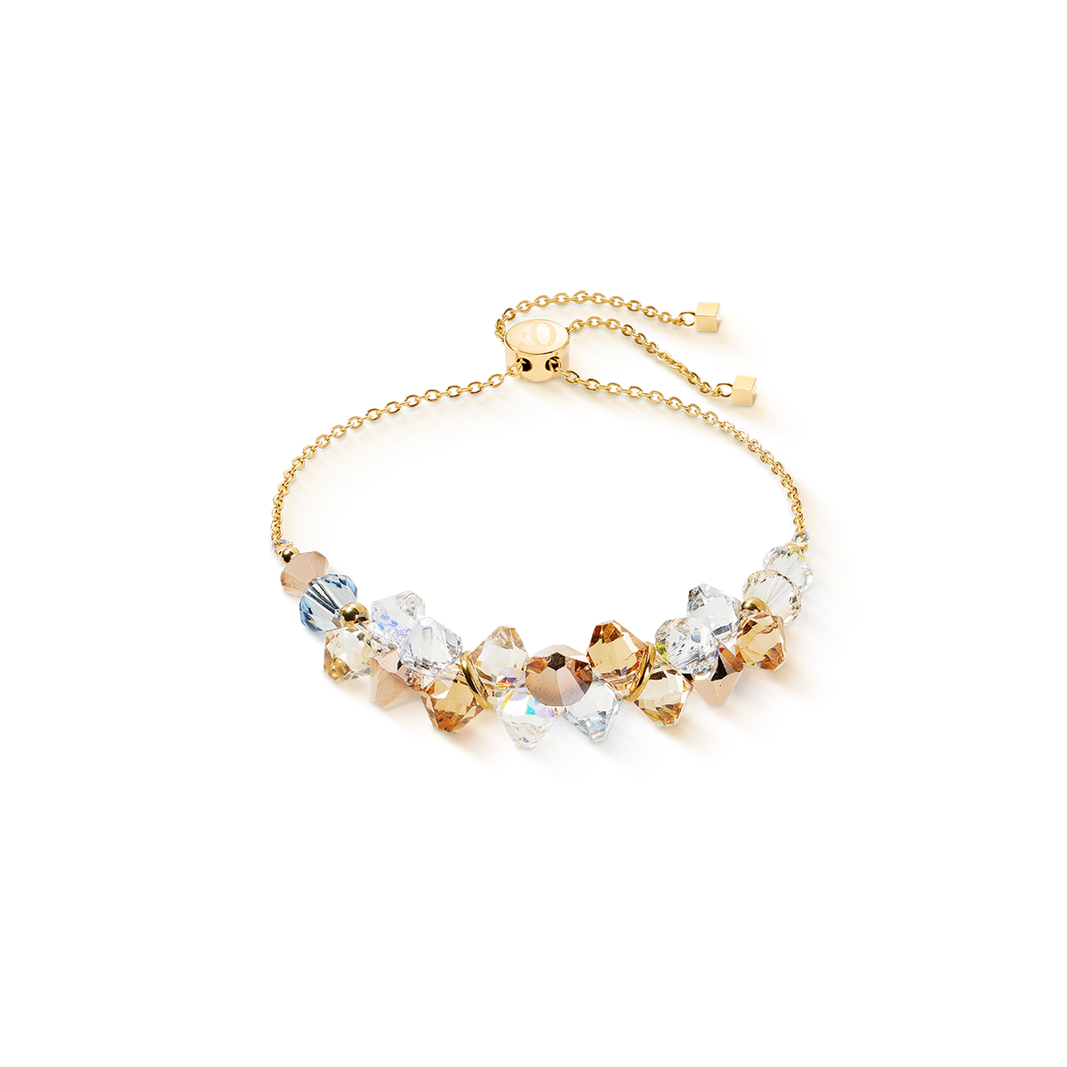 Dancing Crystals bracelet gold-beige