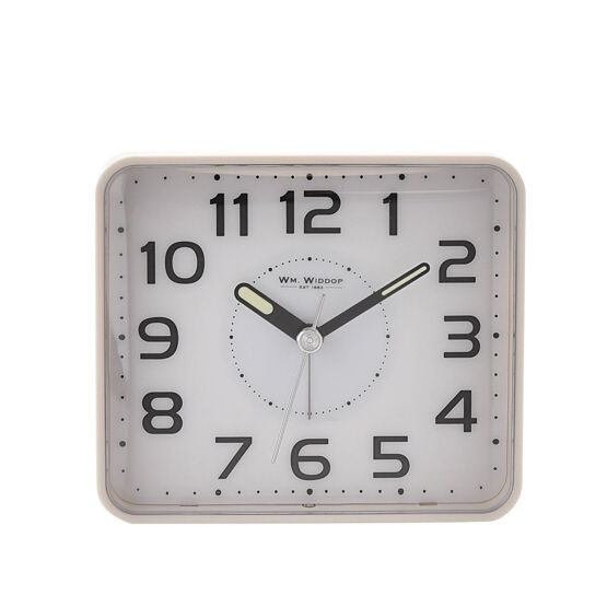 Hometime White Alarm Clock- Dual Indiciating Light System