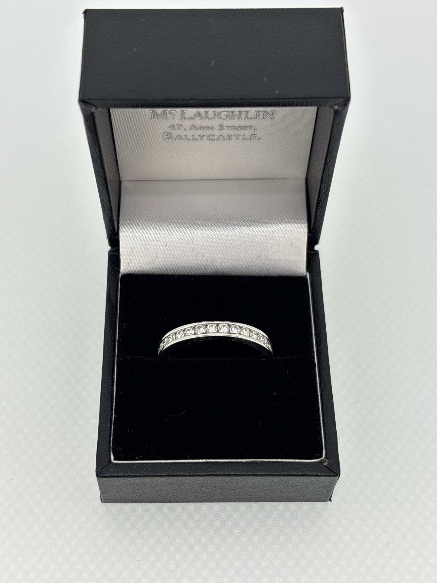 Channel-Set Diamond Ring in 9ct White Gold – Lab Grown Diamond