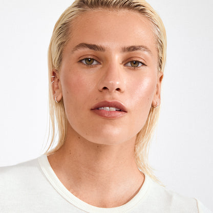 ARIELLA hoop earrings 2-in-1 set silver-plated