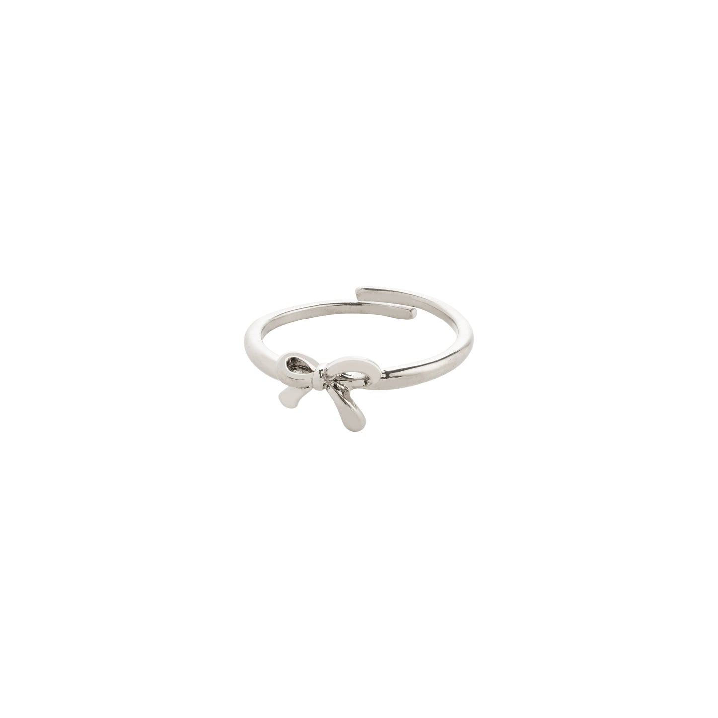 LULU bow stack ring silver-plated