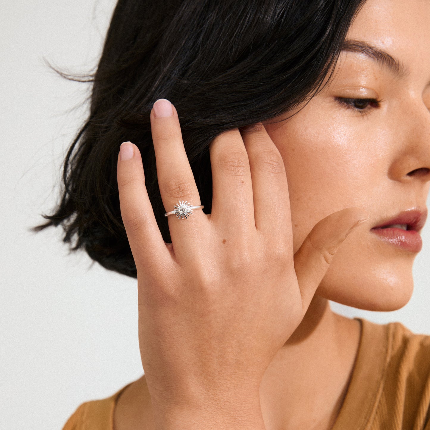 LULU sun stack ring silver-plated