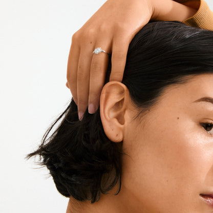 LULU sun stack ring silver-plated