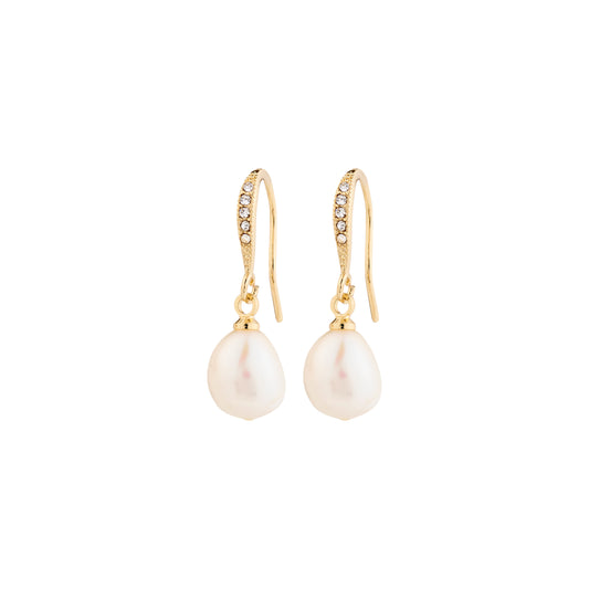 JASMIN pearl earrings gold-plated