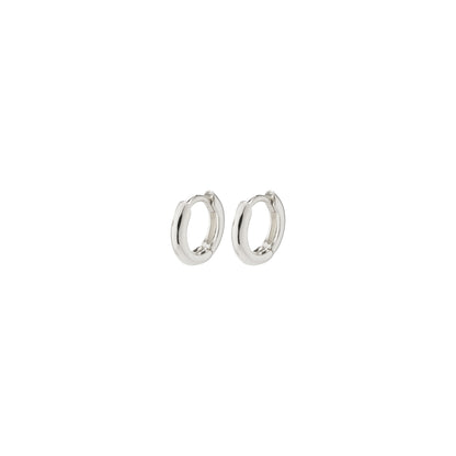 TYRA chunky mini hoop earrings silver-plated