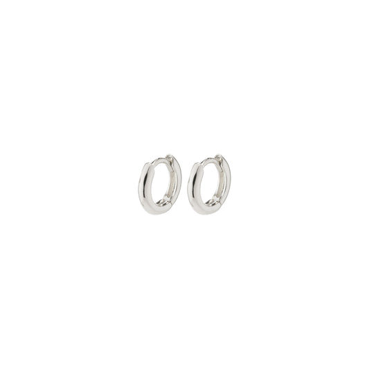 TYRA chunky mini hoop earrings silver-plated
