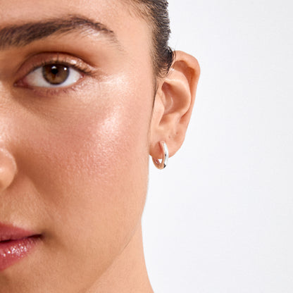 TYRA chunky hoop earrings silver-plated