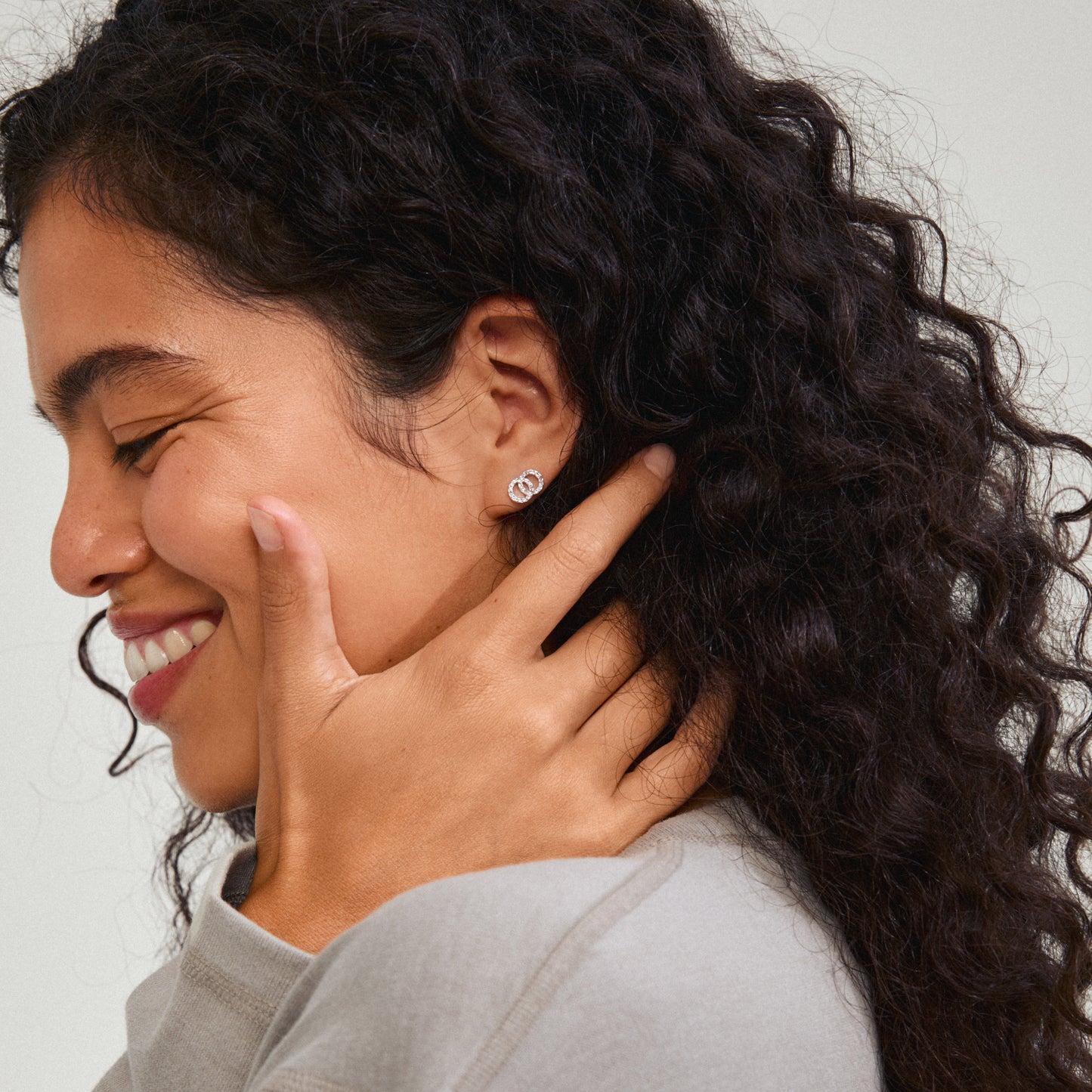 JOLINA recycled earrings silver-plated