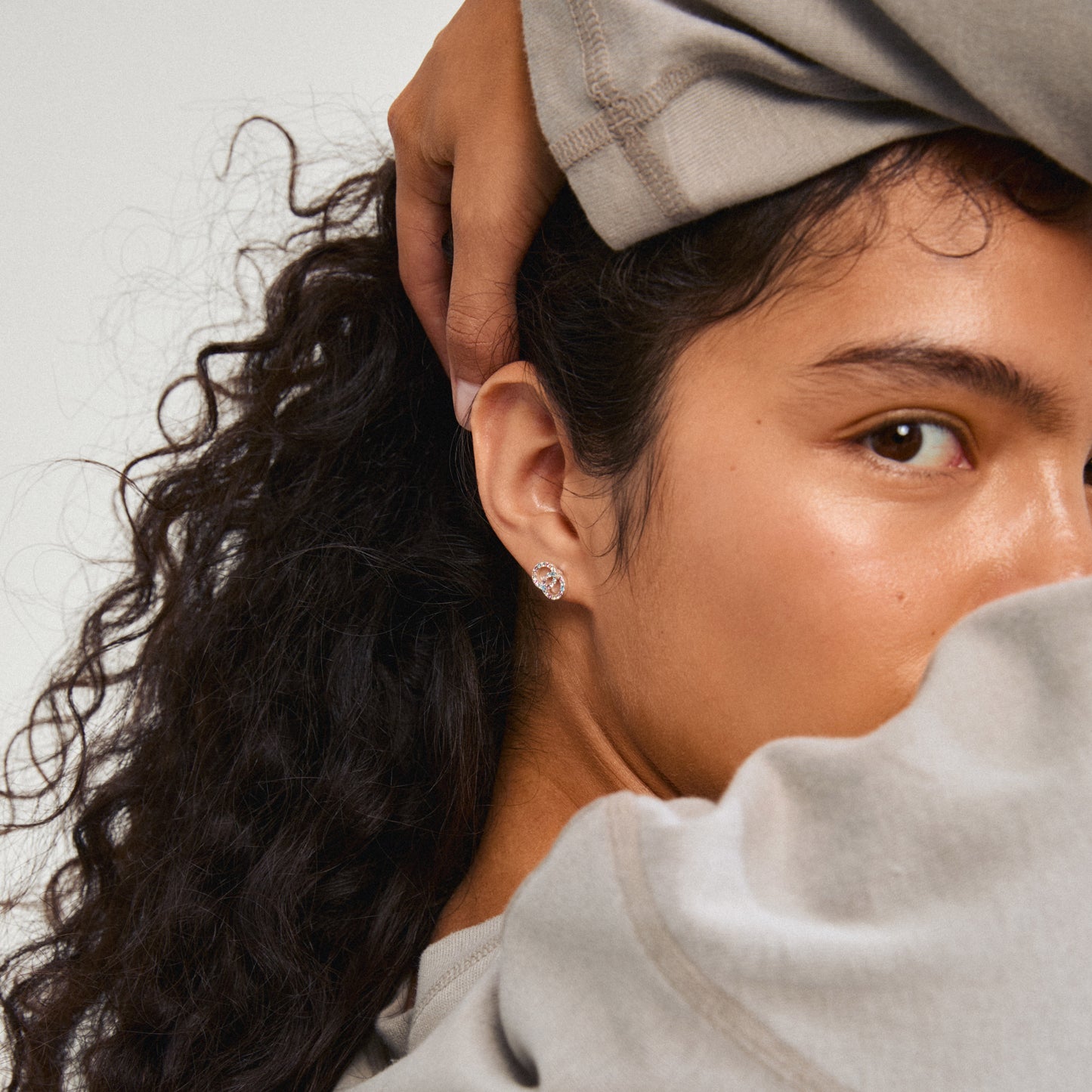 JOLINA recycled earrings silver-plated/multi colour