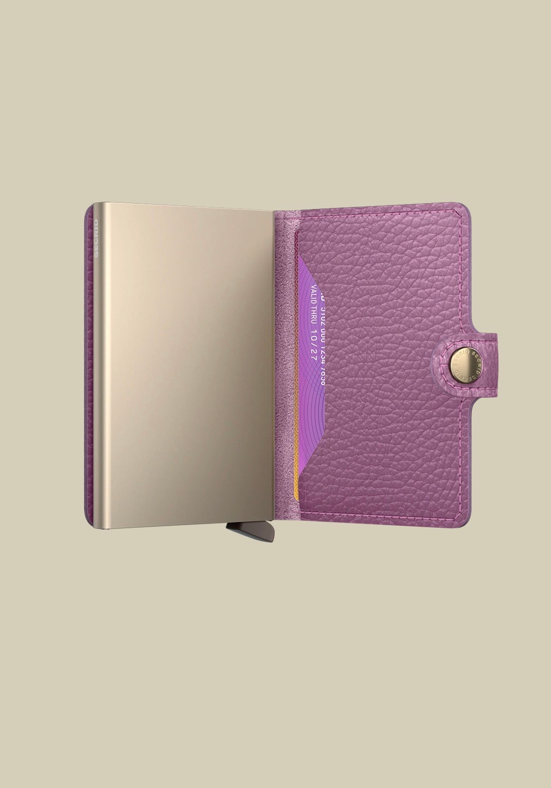 Secred mini wallet Pebble Leather- Orchid