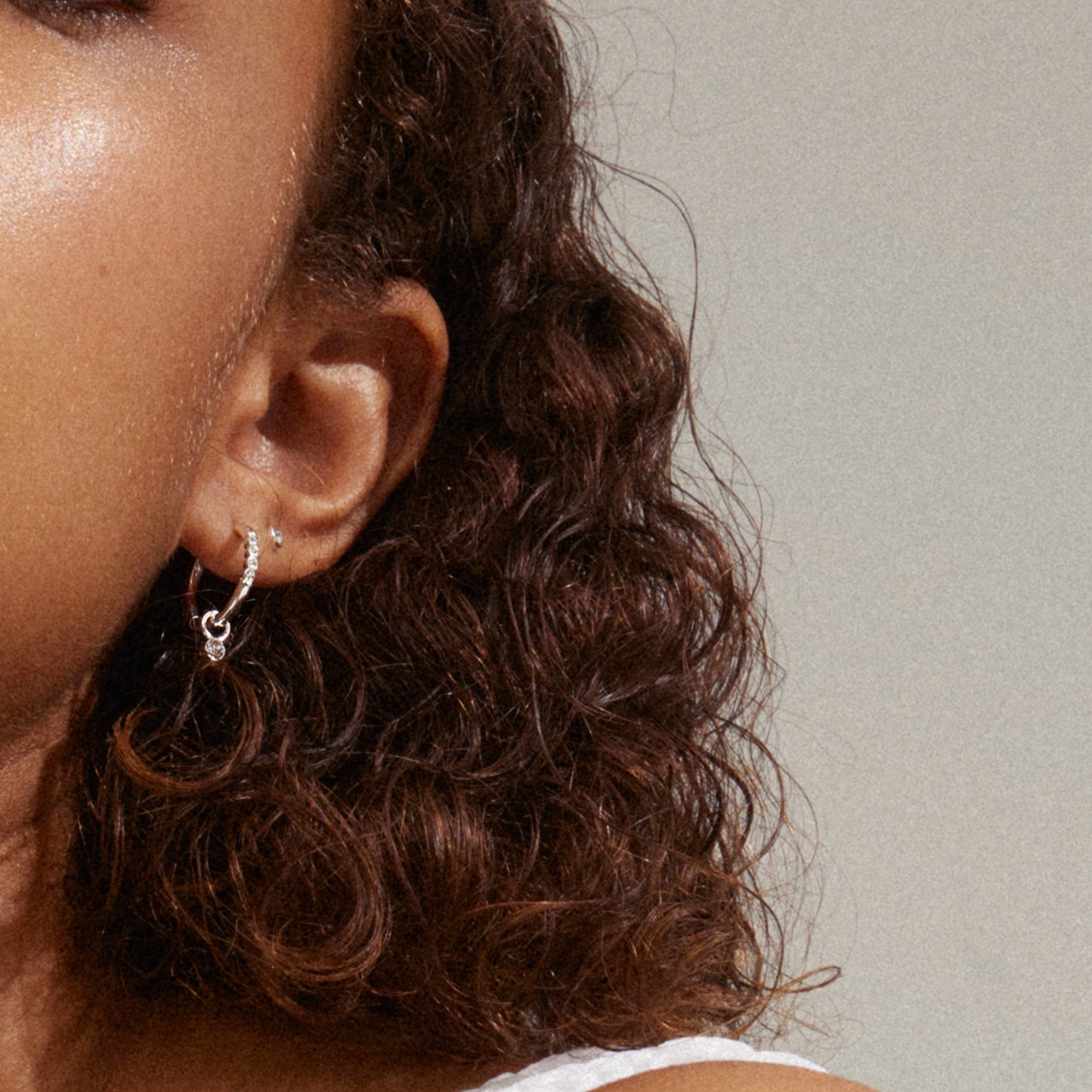 ELNA crystal earrings 2-in-1 set silver-plated