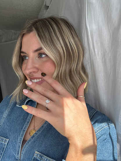 Solitaire Oval-Brilliant Cut Lab-grown Diamond Ring – Platinum band