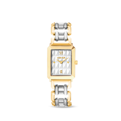 Iconic Spikes Statement Watch Silver Bicolor