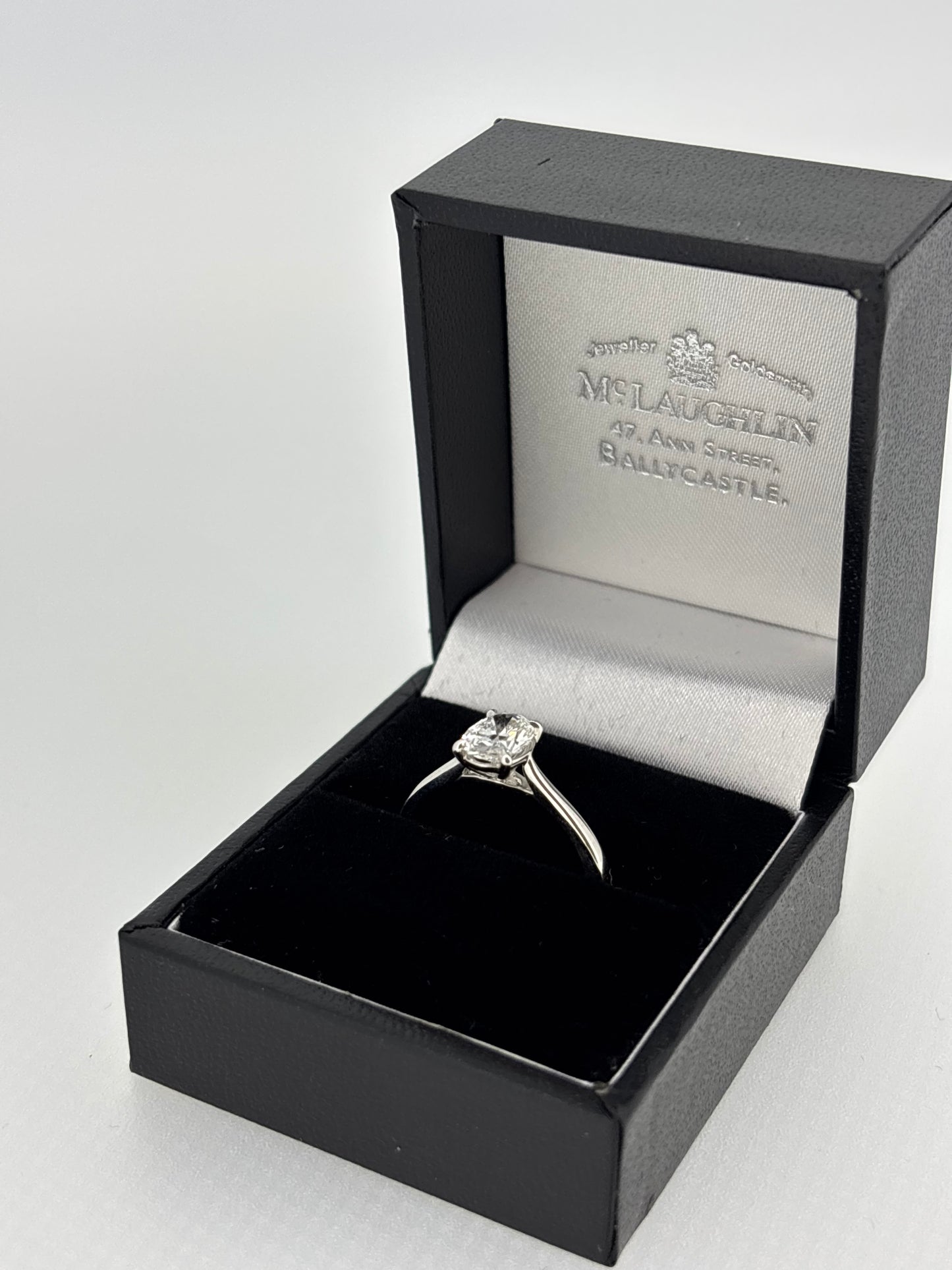 Solitaire Oval-Brilliant Cut Lab-grown Diamond Ring – Platinum band