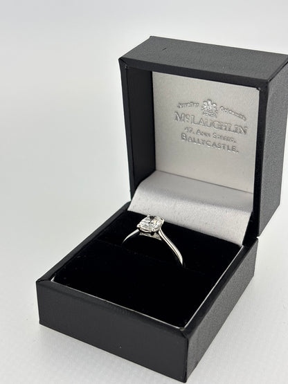 Solitaire Oval-Brilliant Cut Lab-grown Diamond Ring – Platinum band