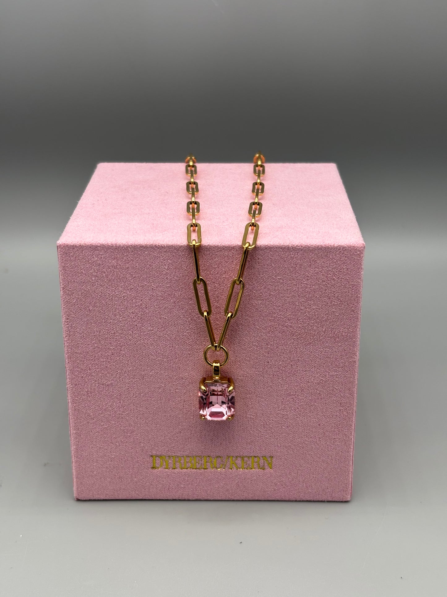 Dyrberg Kern Octa necklace in pink & gold