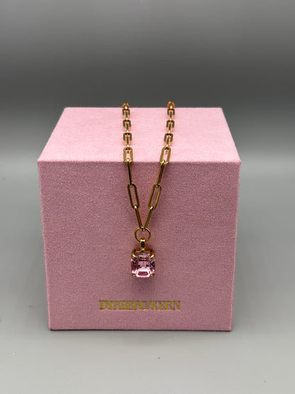 Dyrberg Kern Octa necklace in pink & gold