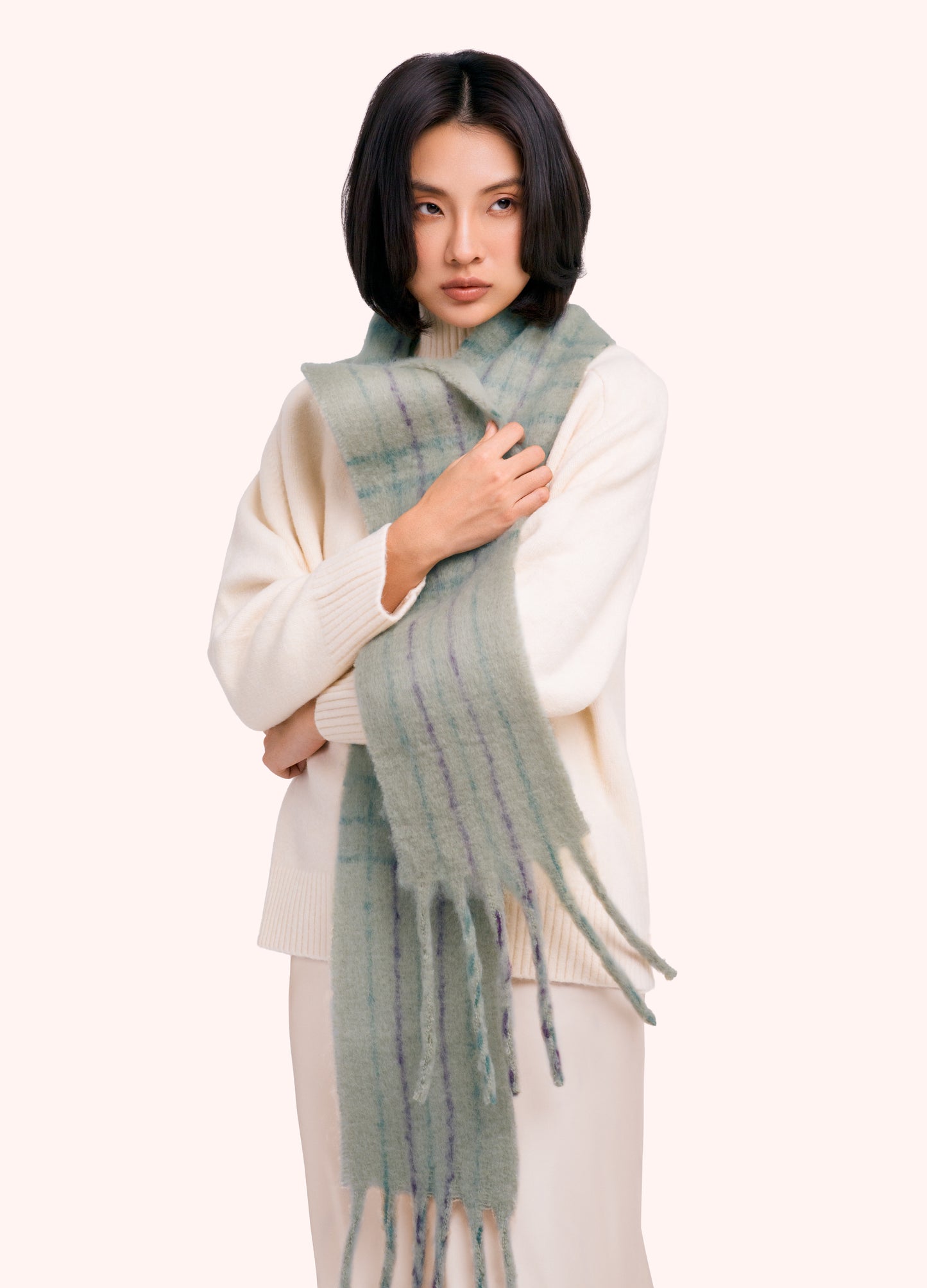 Angelica Scarf in Soft Green