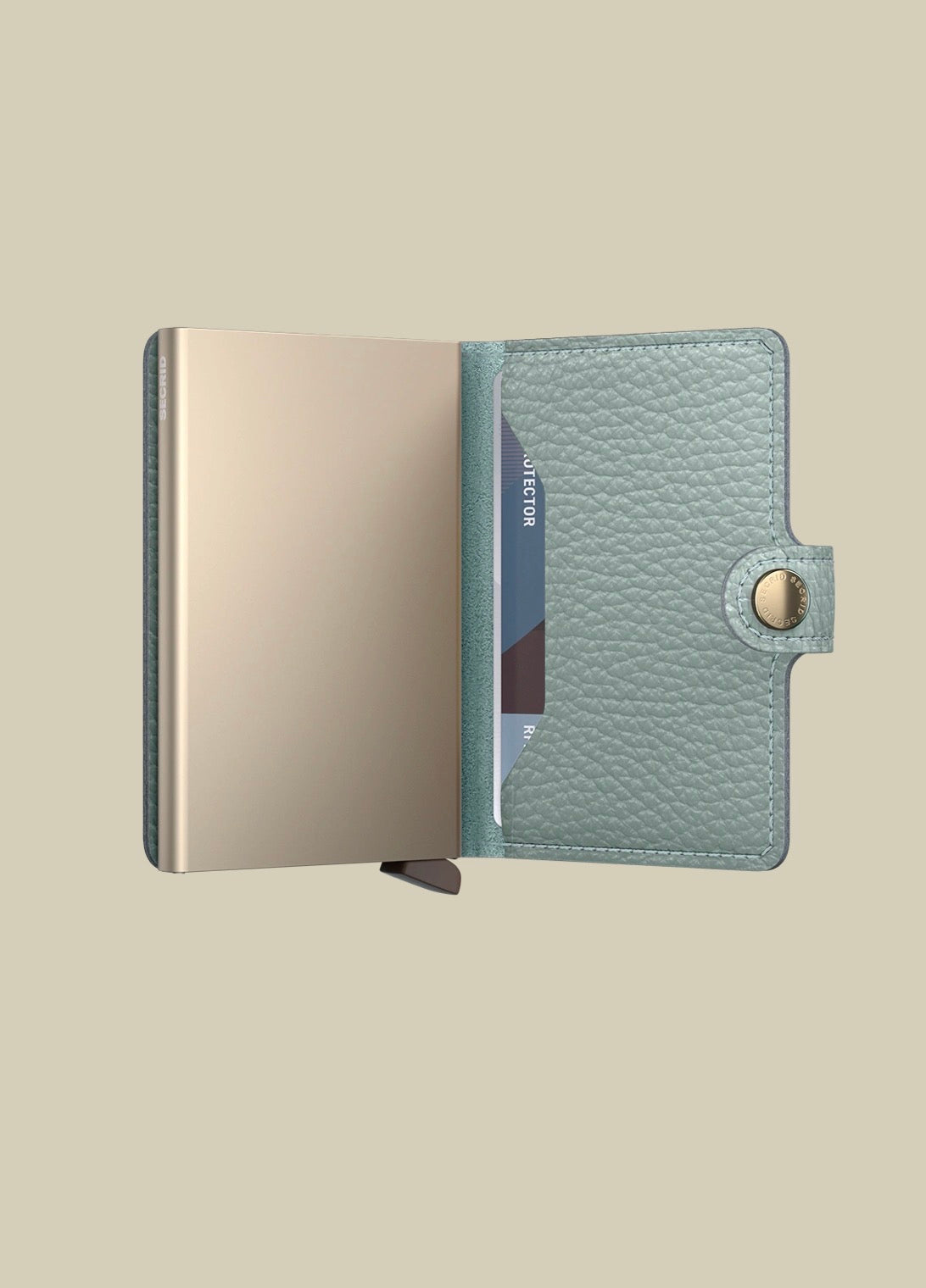 Secred mini wallet Pebble Leather- Sea Green