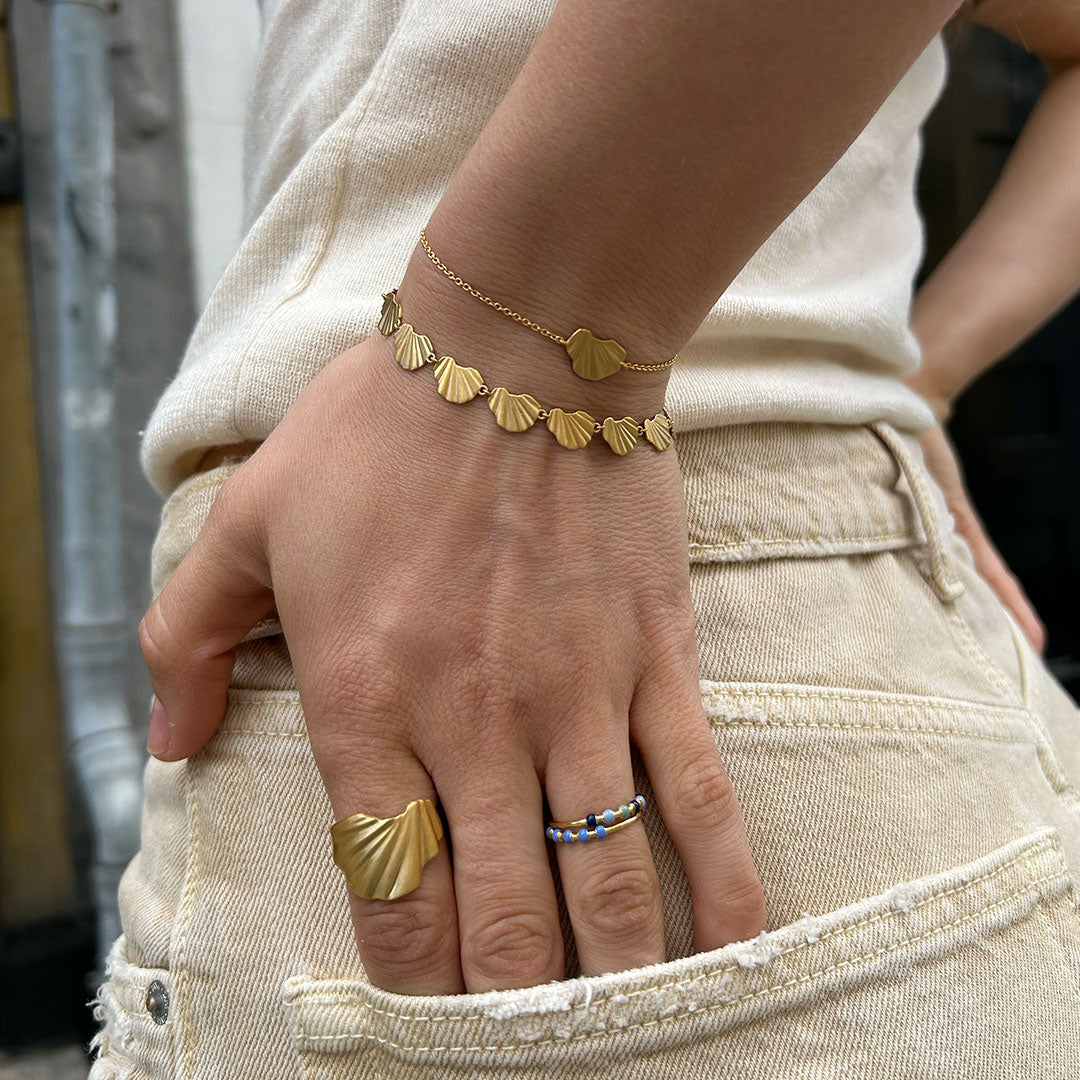 Wave Chunky Gold Bracelet