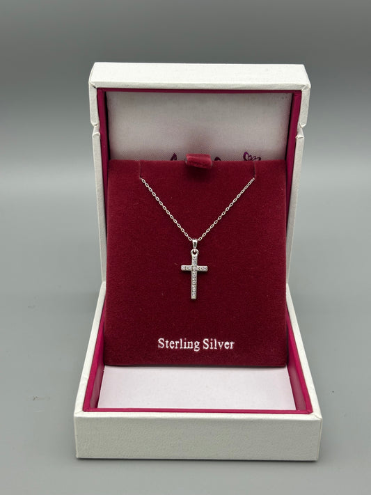 Children's Silver cross & chain (15mm)