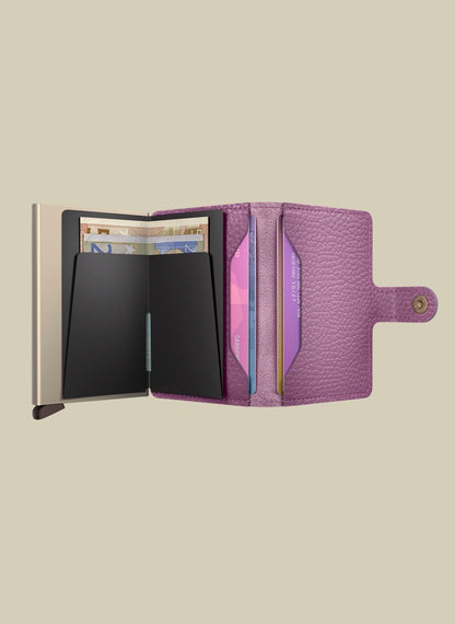 Secred mini wallet Pebble Leather- Orchid