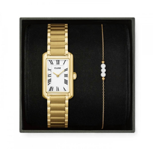 CLUSE ladies gold watch and bracelet set