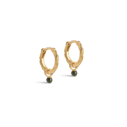 Belle Hoops in Khaki