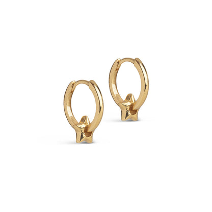 Star Gold Hoops