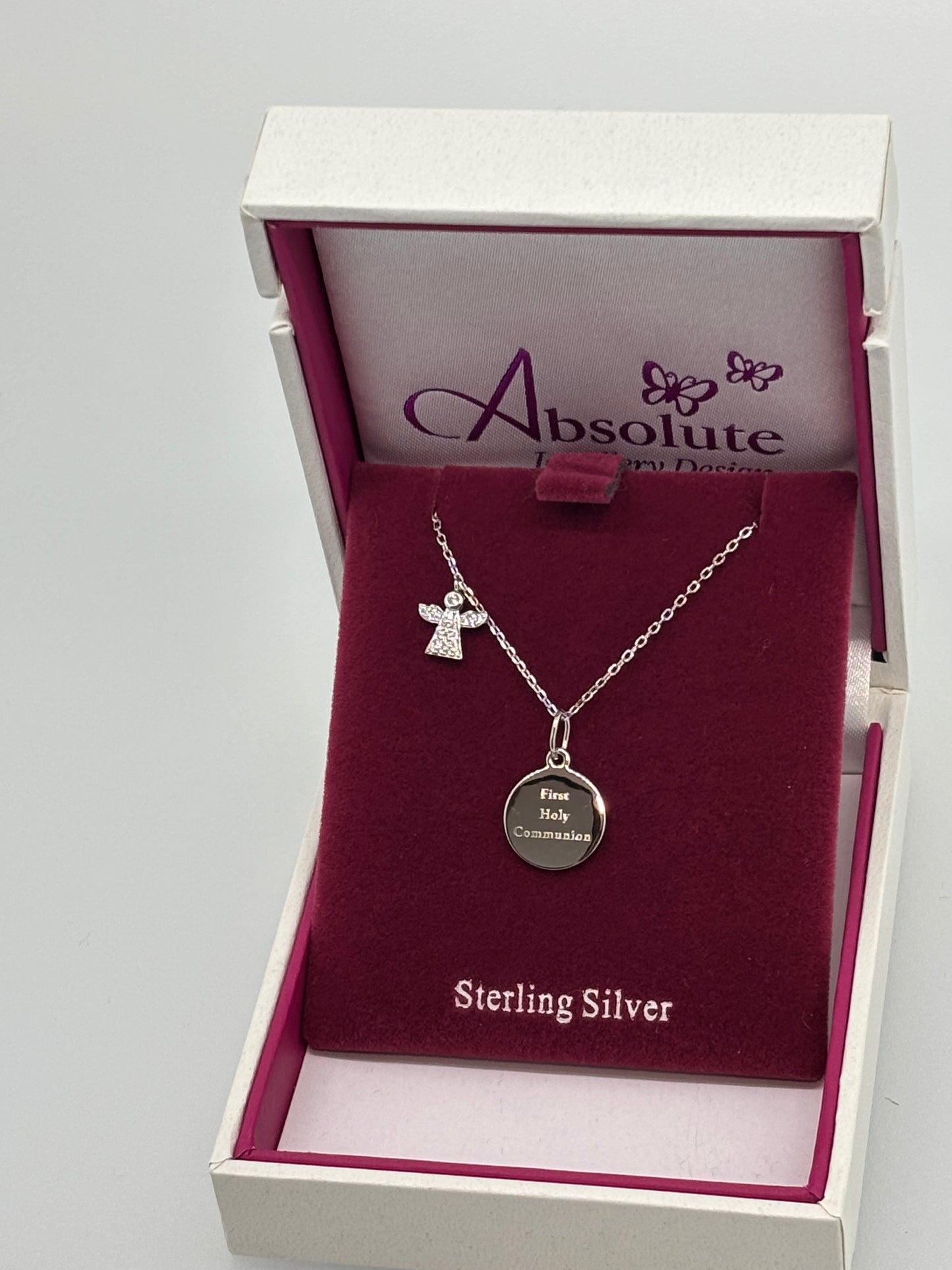 Children's  Silver First Holy Communion necklace