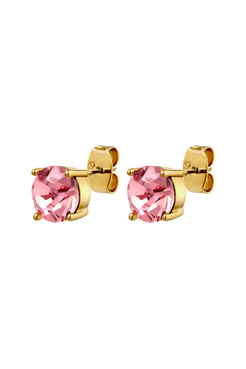Dyberg Kern pink stud earrings