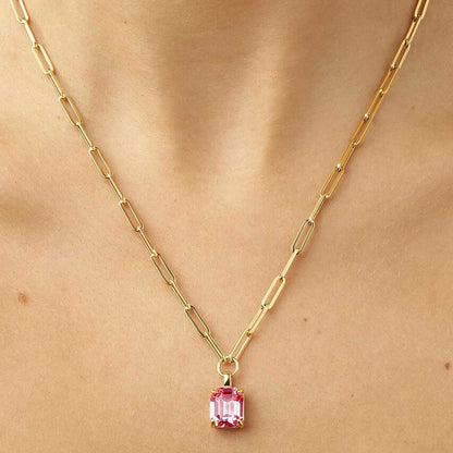 Dyrberg Kern Octa necklace in pink & gold