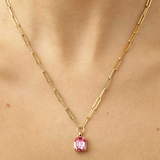 Dyrberg Kern Octa necklace in pink & gold