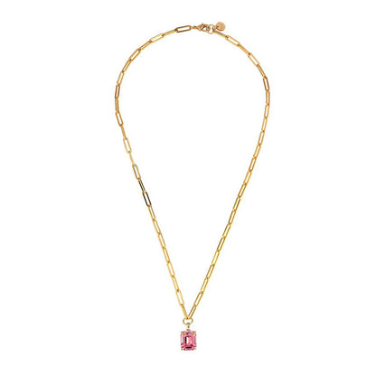 Dyrberg Kern Octa necklace in pink & gold