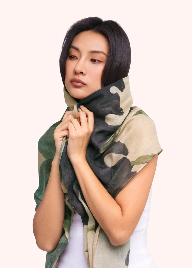 Midnight Orchid Wool Mix Scarf