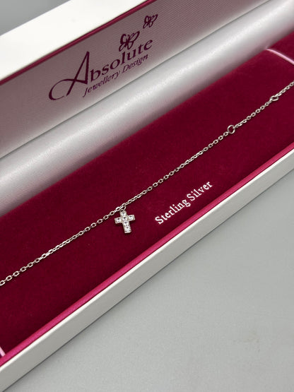 Children's Silver cross bracelet