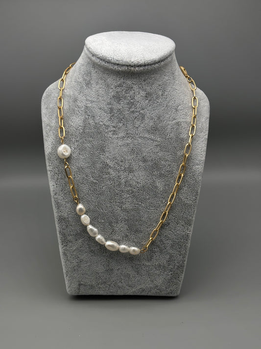 Dansk necklace gold / pearl