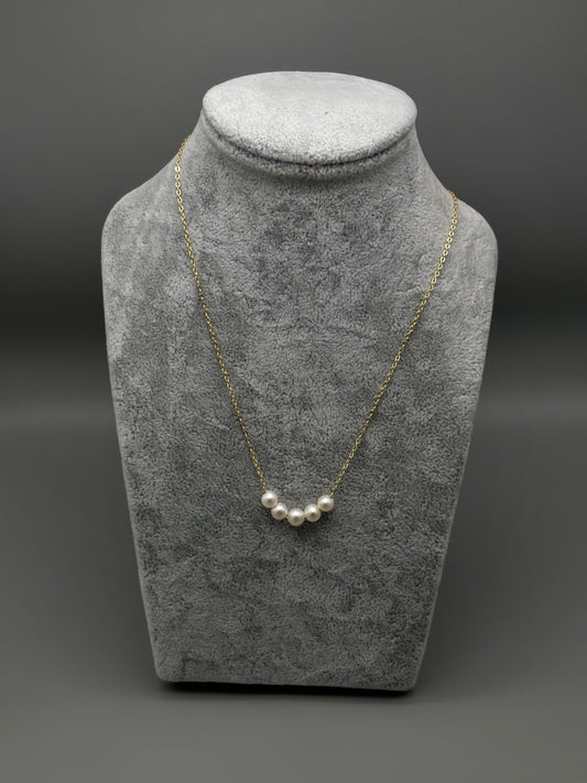 Karen Sampson gold / pearl necklace