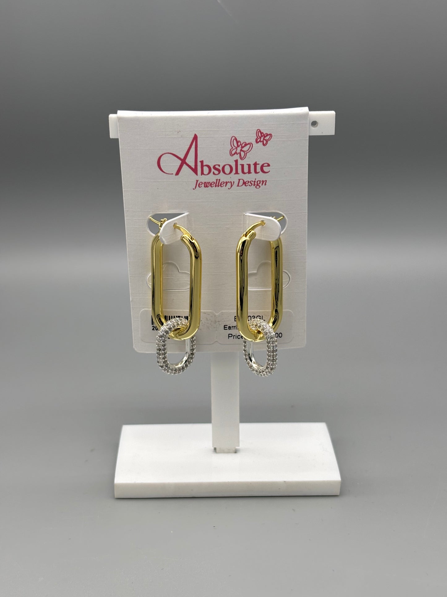 Absolute drop earring gold plated