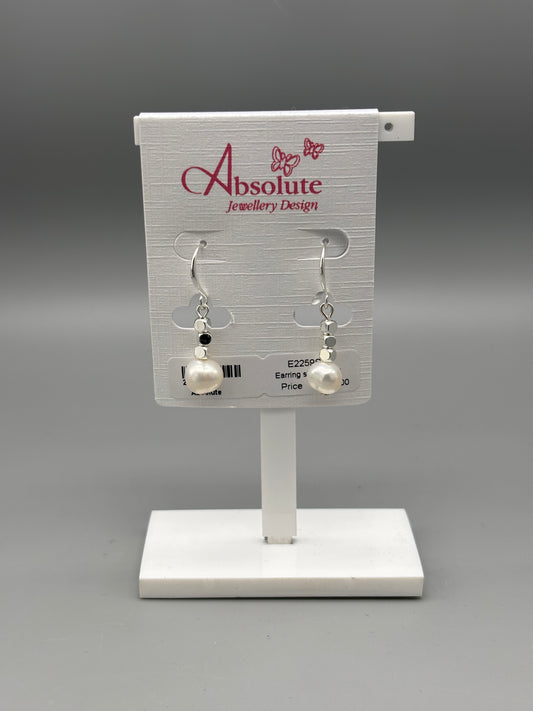 Absolute earring silver/pearl