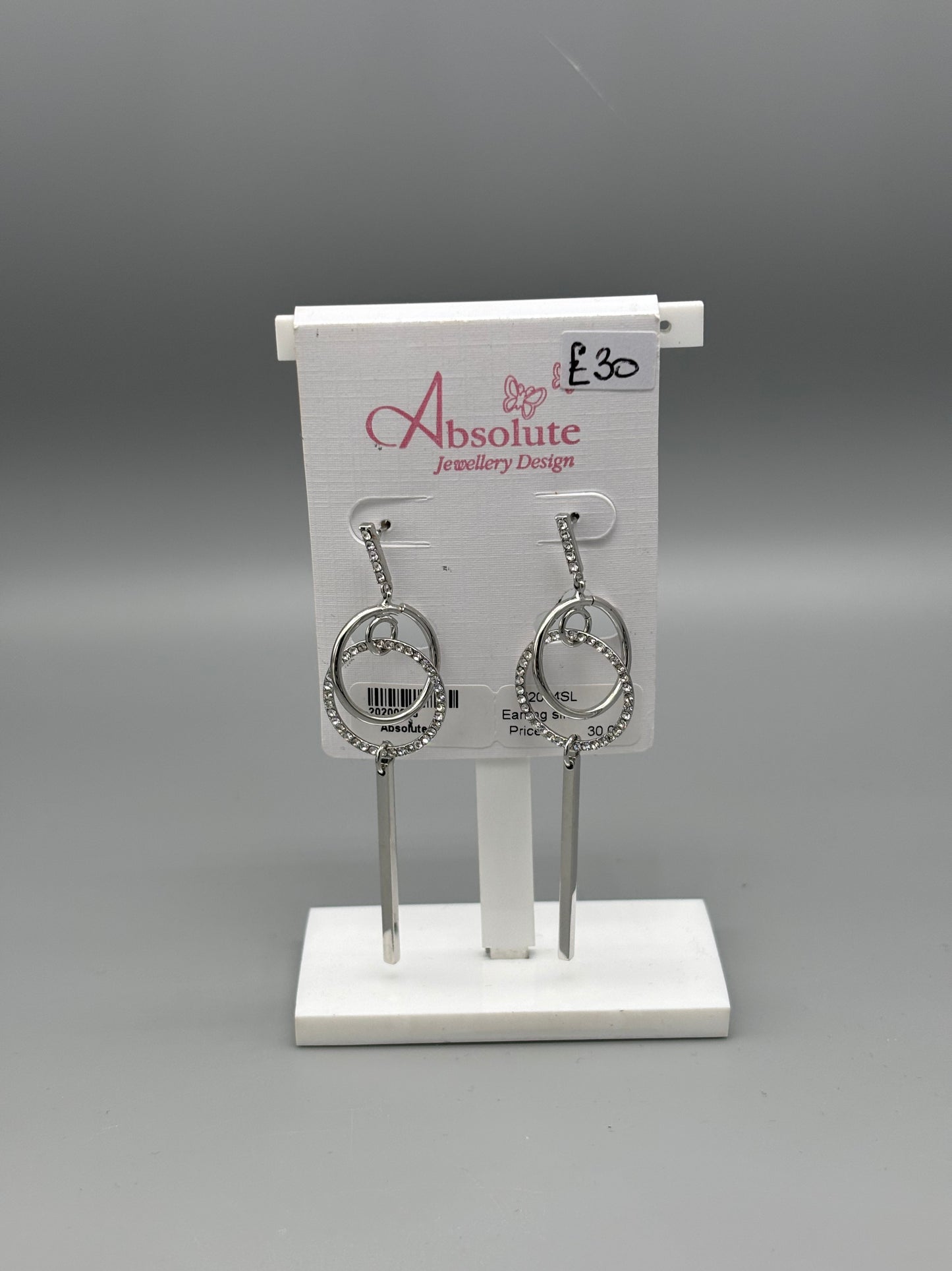 Absolute silver statement earring