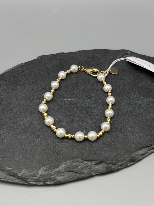 Absolute bracelet gold/pearl